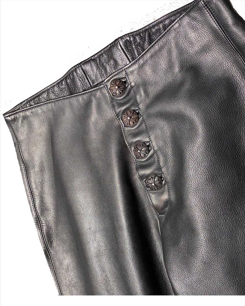 Chrome Hearts Chrome Hearts Leather Pants - Black… - image 1