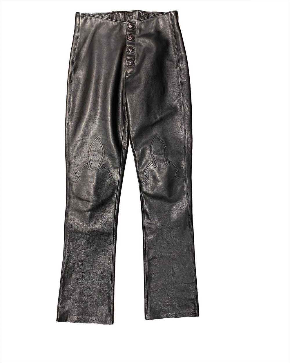 Chrome Hearts Chrome Hearts Leather Pants - Black… - image 2