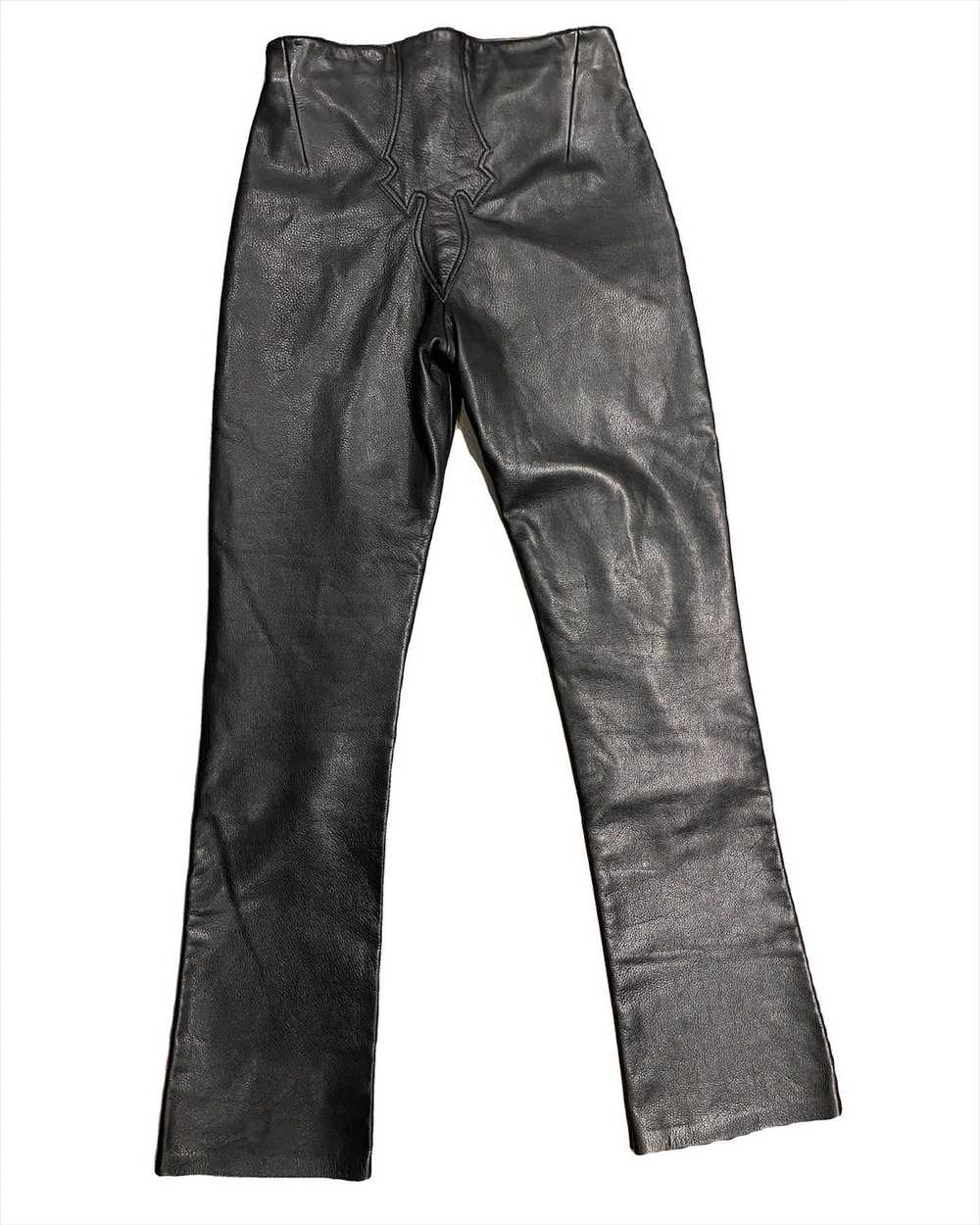 Chrome Hearts Chrome Hearts Leather Pants - Black… - image 3