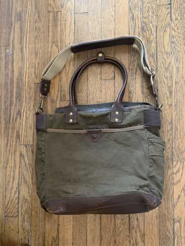 Will Leather Goods Leather-Trimmed Canvas Tote