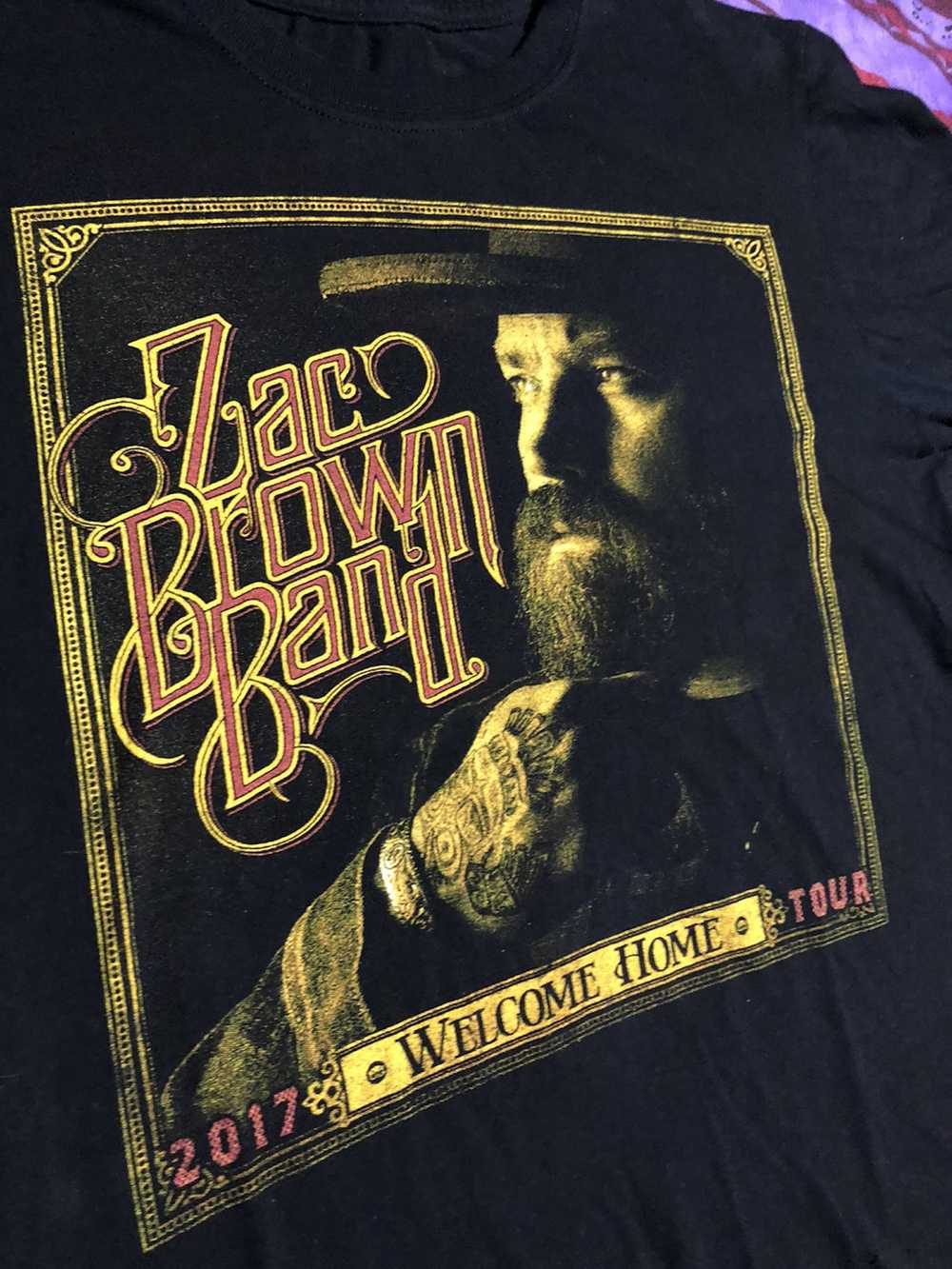 Band Tees Zac Brown Band “Welcome Home” tour 17’ - image 3