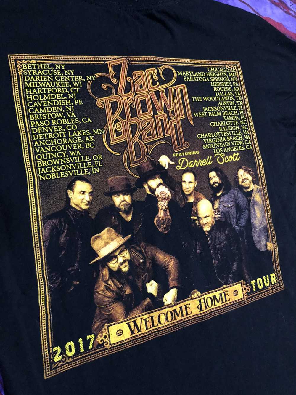 Band Tees Zac Brown Band “Welcome Home” tour 17’ - image 4