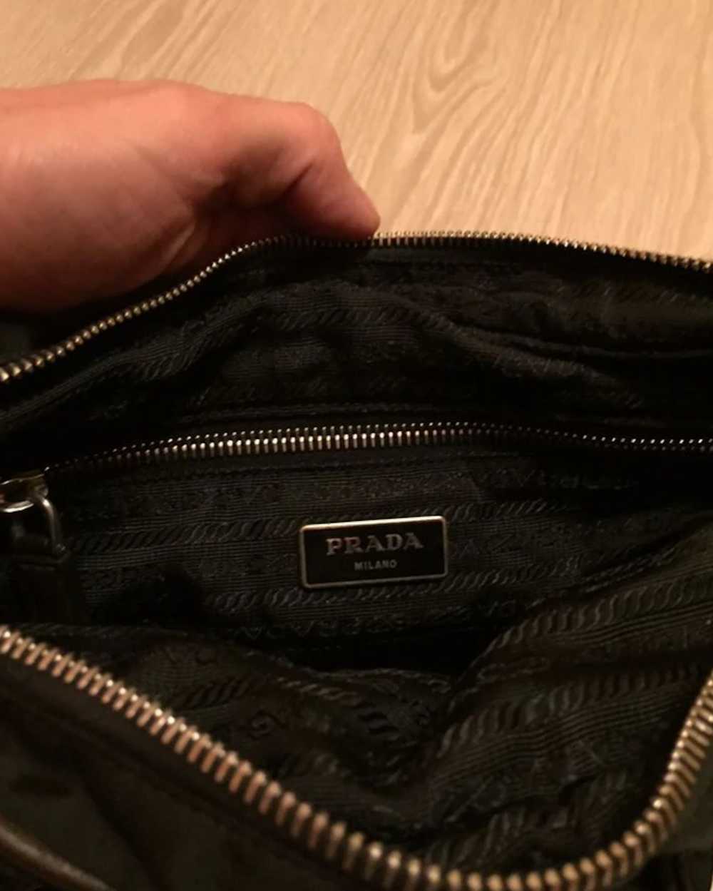 Prada Prada Satin-Logo Nylon/Leather Messenger Bag - image 5