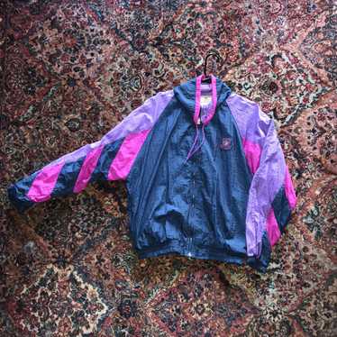 French75Vintage Vintage 90s Color Block Tapestry Windbreaker Jacket