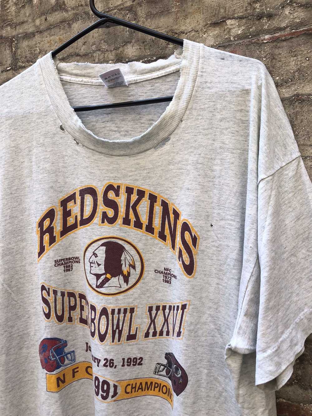 VINTAGE CHAMPION WASHINGTON REDSKINS TEE SHIRT 1980S MEDIUM MADE IN US –  Vintage rare usa