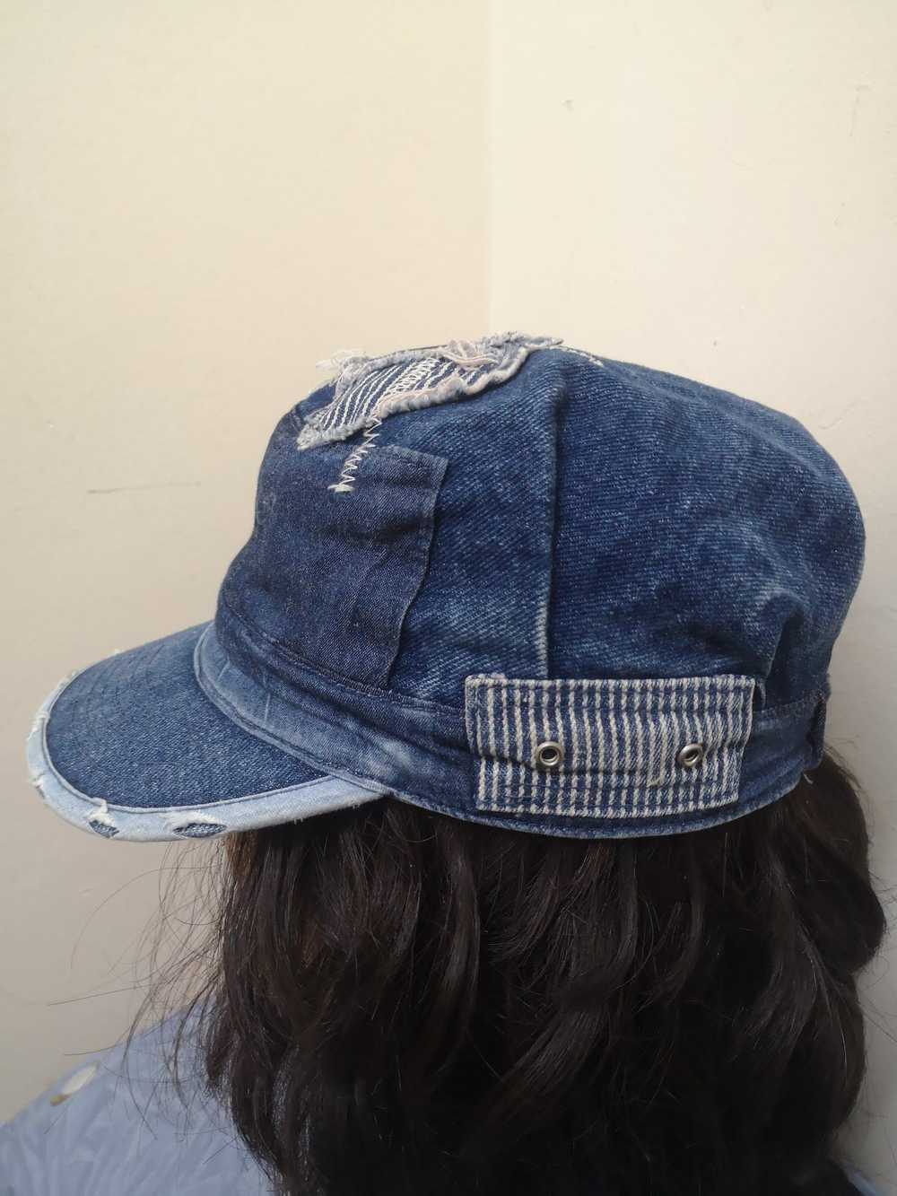 Custom × Japanese Brand Denim Patchwork Hat - image 2