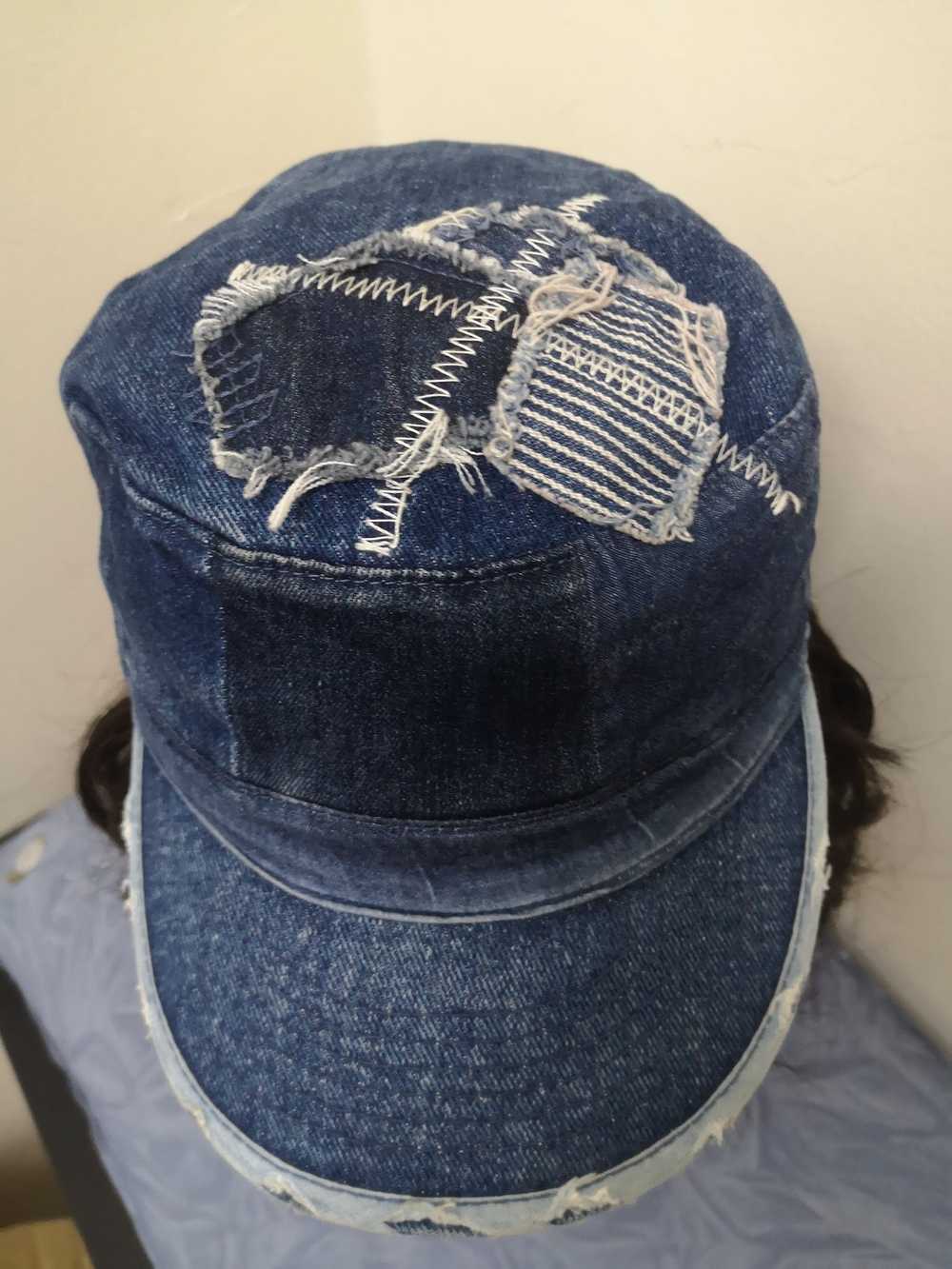 Custom × Japanese Brand Denim Patchwork Hat - image 3