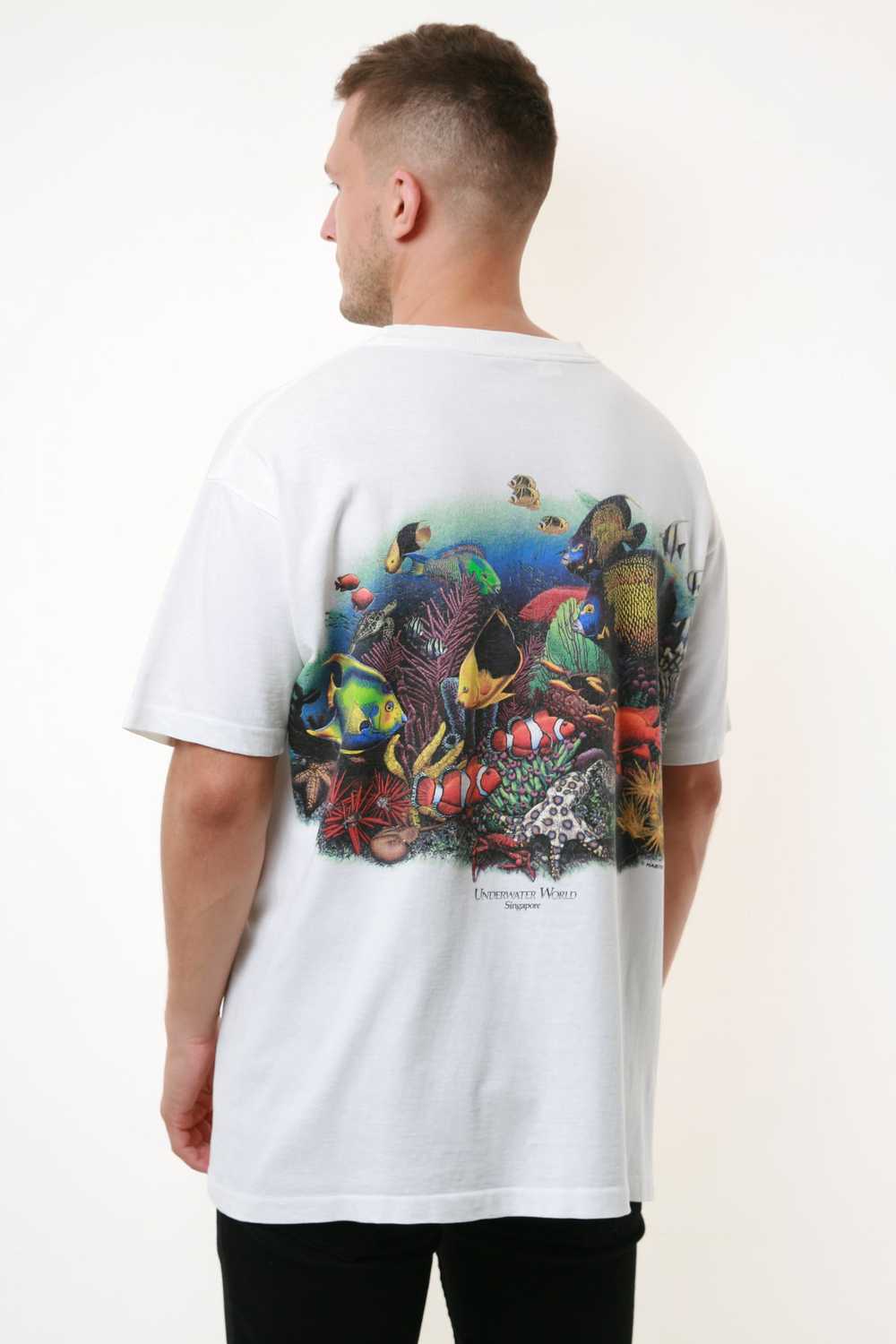 Other UNDERWATER Fishes Vintage Graphic Print T-s… - image 4