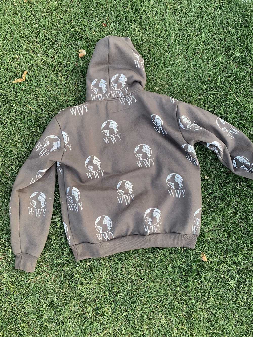 Worldwide Youth WWY All Over Hoodie- Grey/ Medium - image 3