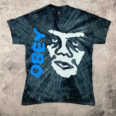 Obey × Vintage Vintage Obey Icon Face Tie Dye T S… - image 1