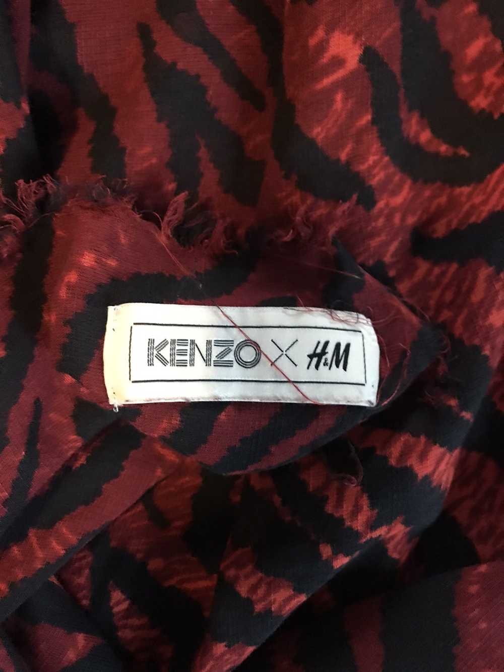 Kenzo Red & Black tiger stripe scarf - image 1