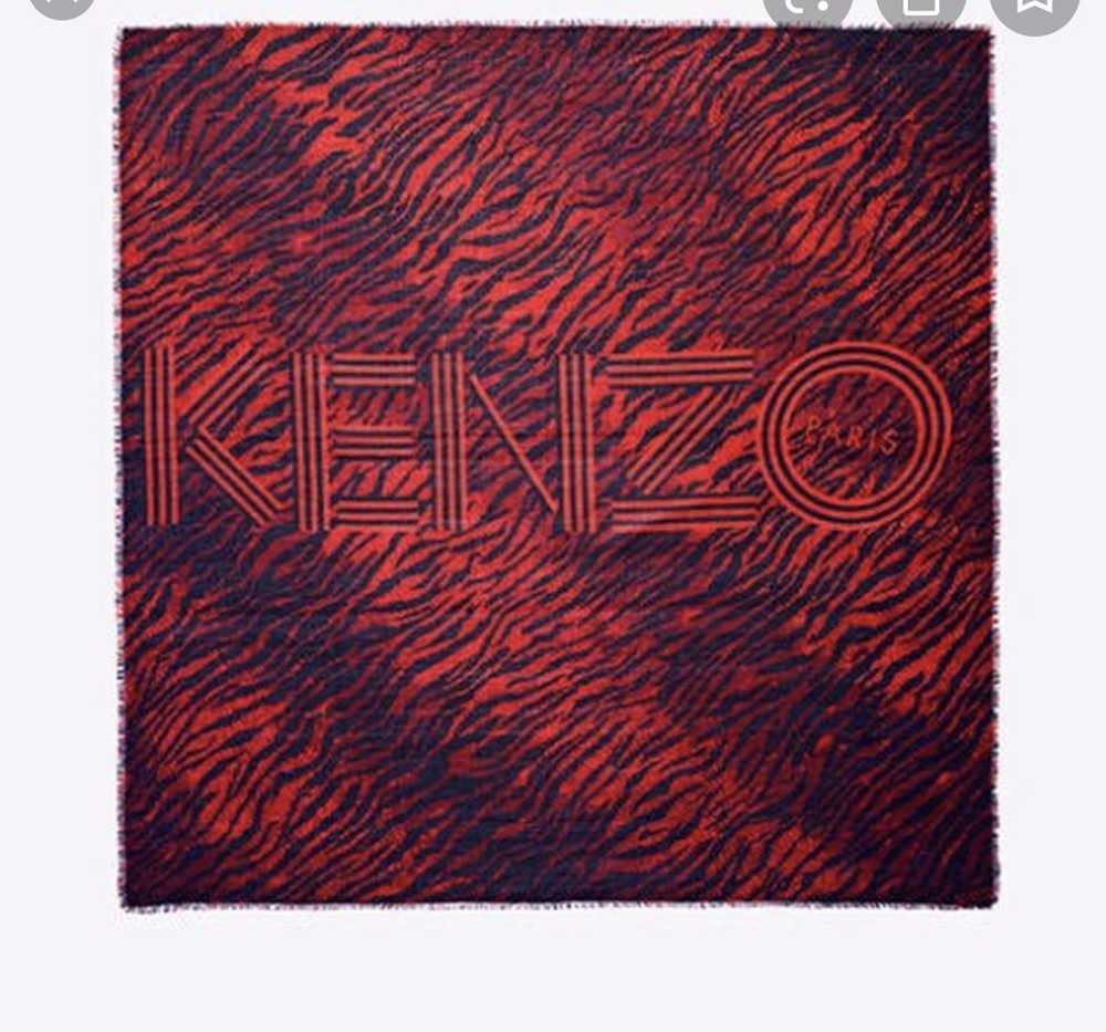 Kenzo Red & Black tiger stripe scarf - image 3