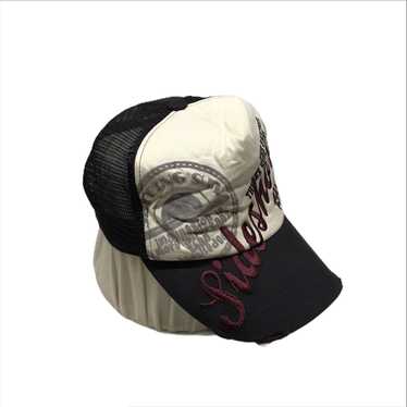 Designer × Trucker Hat Side Shore 1982 Distressed… - image 1