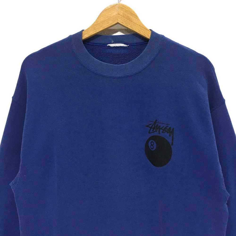 Stussy Vintage Stussy Big Logo Blue Sweatshirt L … - image 2