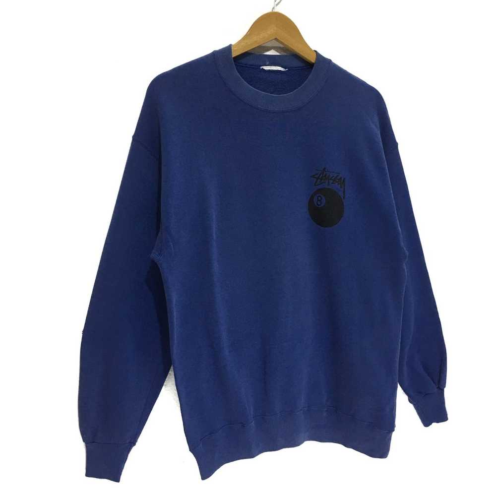 Stussy Vintage Stussy Big Logo Blue Sweatshirt L … - image 4