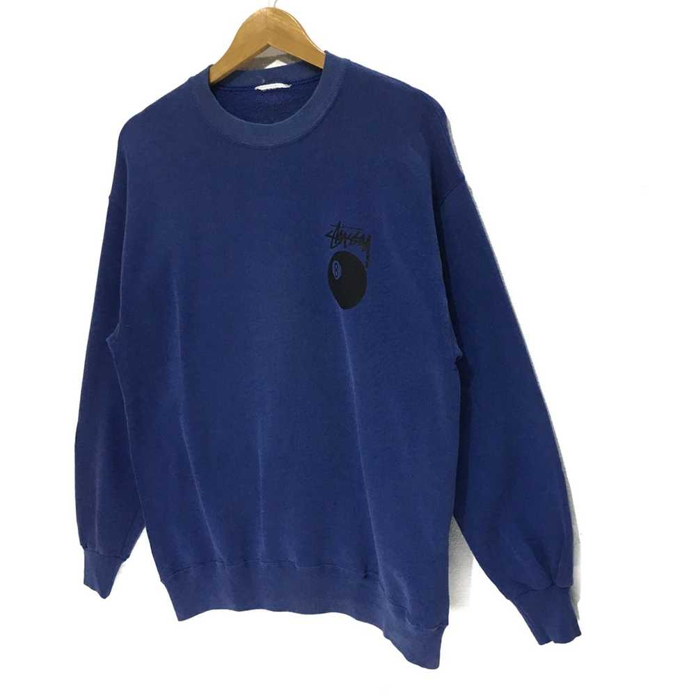 Stussy Vintage Stussy Big Logo Blue Sweatshirt L … - image 5