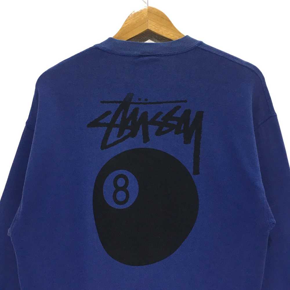 Stussy Vintage Stussy Big Logo Blue Sweatshirt L … - image 7