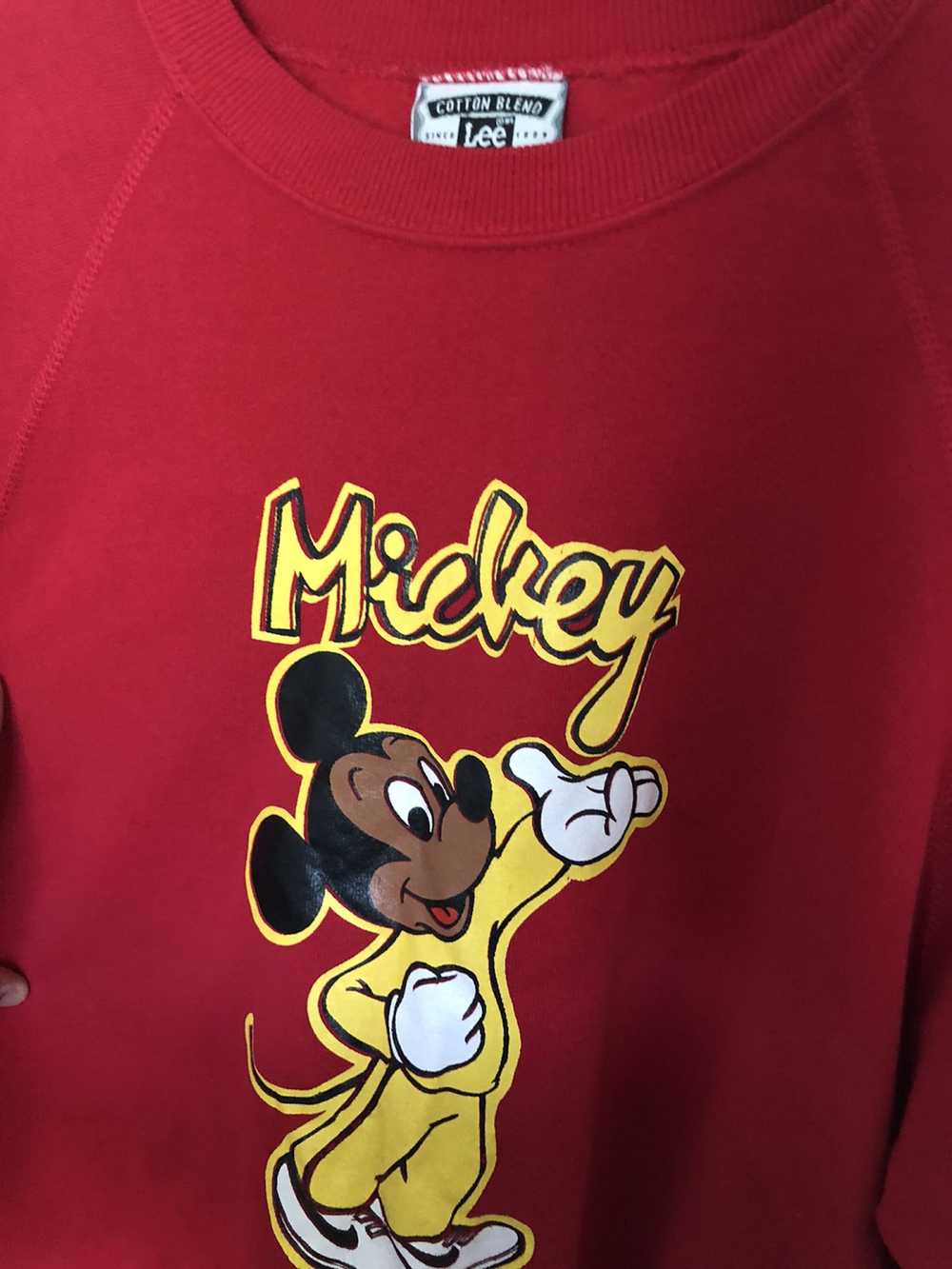 Lee Mickey Mouse Red Vintage Sweater - image 3