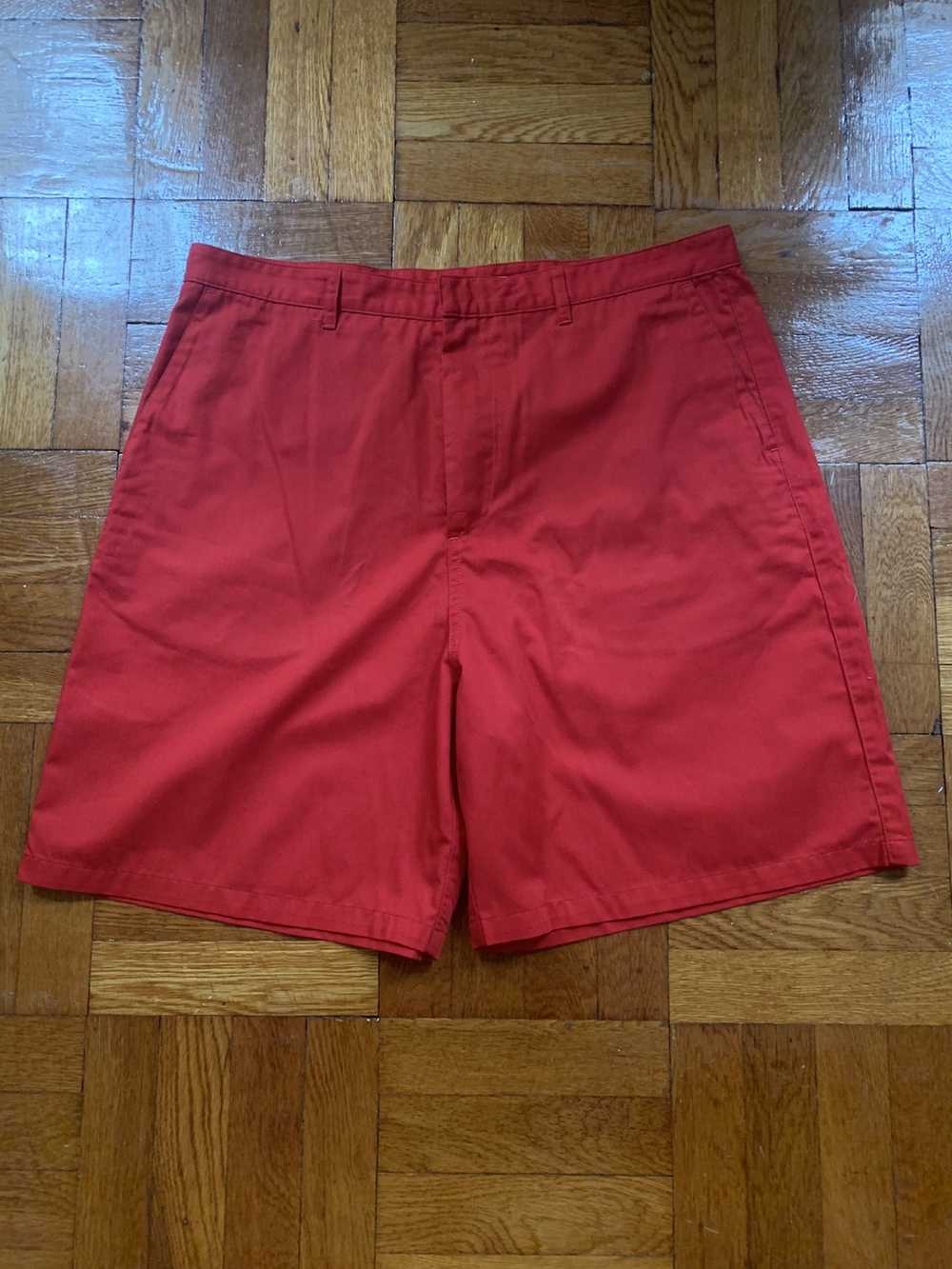 Acne Studios Acne Studios Red Patch Bermuda Shorts - image 1