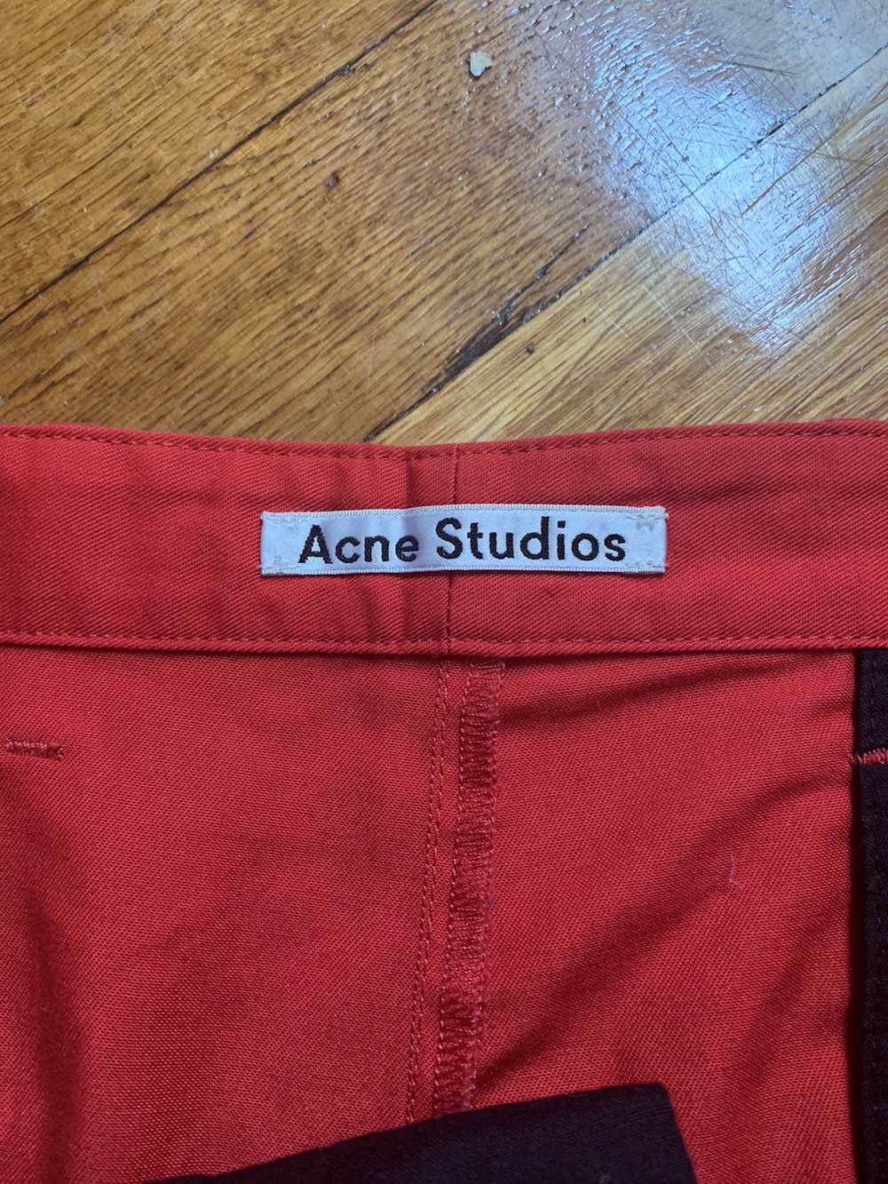 Acne Studios Acne Studios Red Patch Bermuda Shorts - image 3