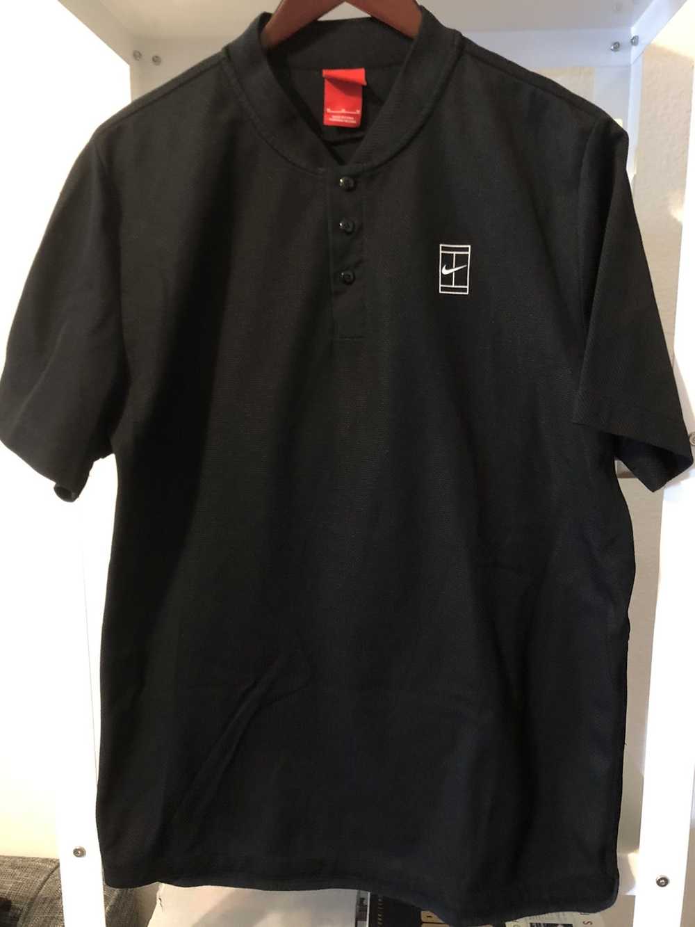 collarless nike polo
