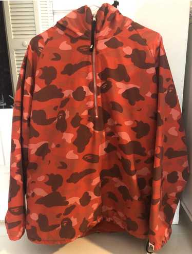 Bape Bathing Ape Red Camo Snow Hoodie