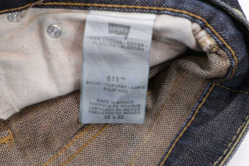 Levi's Levis 511 Skinny Fit Faded Denim Jeans Blu… - image 4