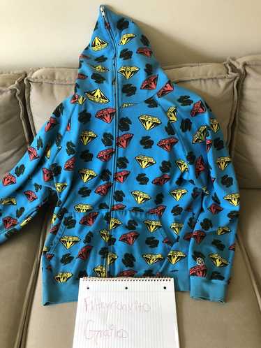 Billionaire Boys Club BBC Full Hood Zip Spell Out Hoodie Jacket Pullover  Size S