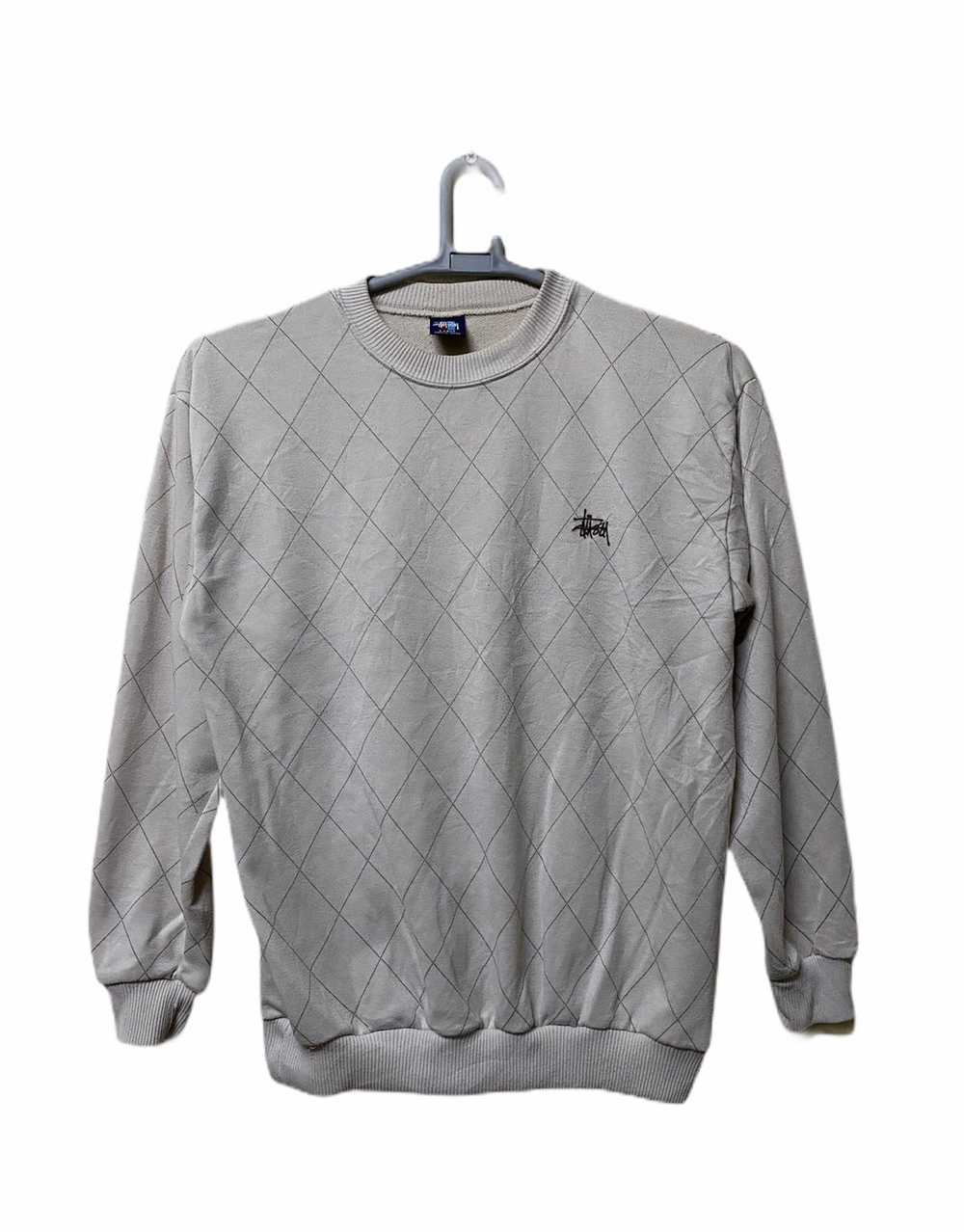 Stussy Vintage Stussy small logo Checkers sweatsh… - image 1