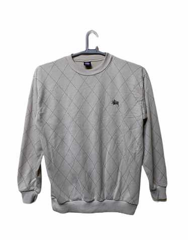 Stussy Vintage Stussy small logo Checkers sweatsh… - image 1