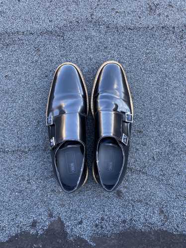 Asos ASOS black leather double buckle shoes