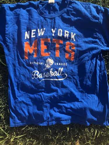 Tracstore Vintage New York Yankees NY American Baseball Major League MLB Embroidered Streetwear Casual Outfits Fashion Top Tees Tshirt Blue Medium