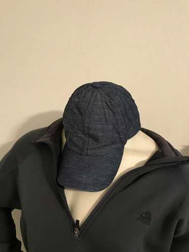 John Varvatos Chambray denim BBall cap w/ leather… - image 1