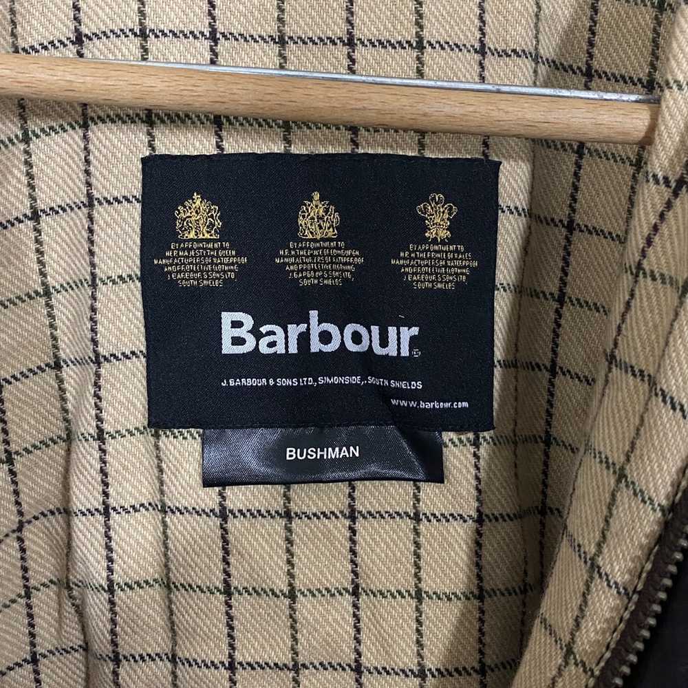 Barbour BARBOUR Bushman Dark Brown Leather Jacket… - image 4