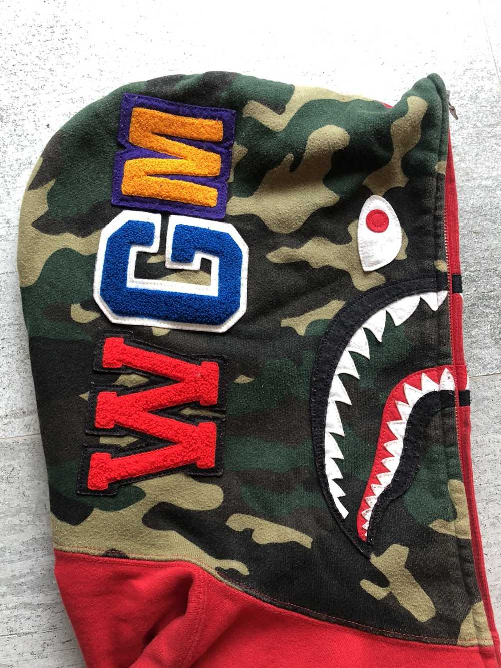 Bape A Bathing Ape APE Red 1st Camo Shark Full Zi… - image 7