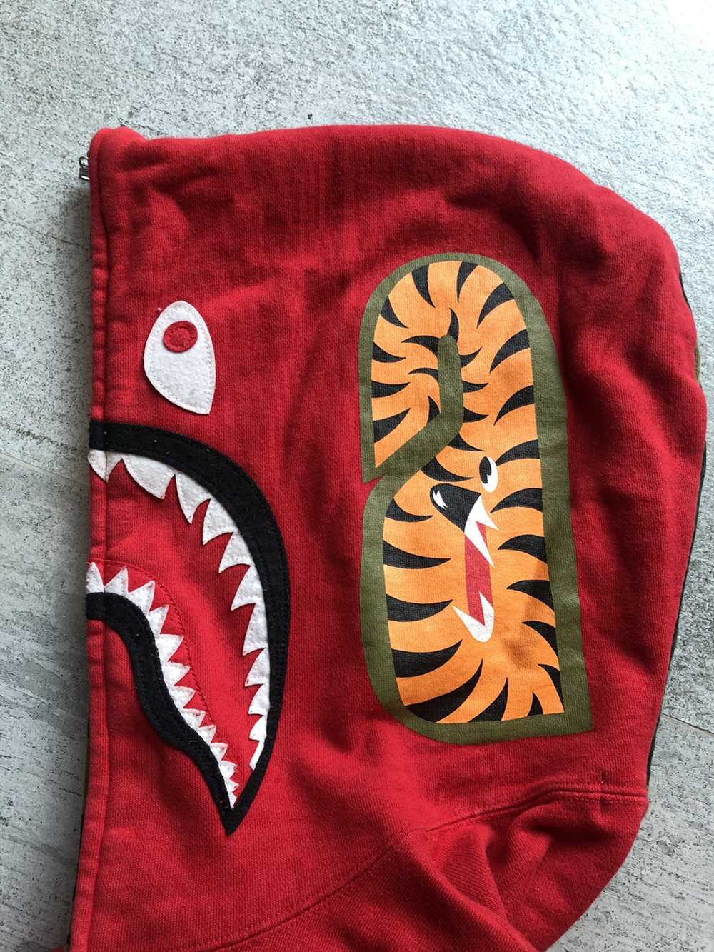 Bape A Bathing Ape APE Red 1st Camo Shark Full Zi… - image 8