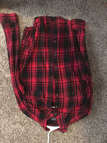 Faded Glory Black and red flannel