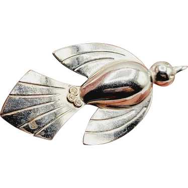 Signed Coro Modernist Bird Brooch Pin [A82] - image 1