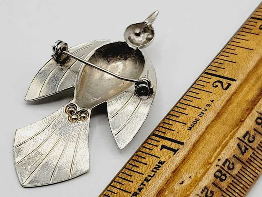 Signed Coro Modernist Bird Brooch Pin [A82] - image 2