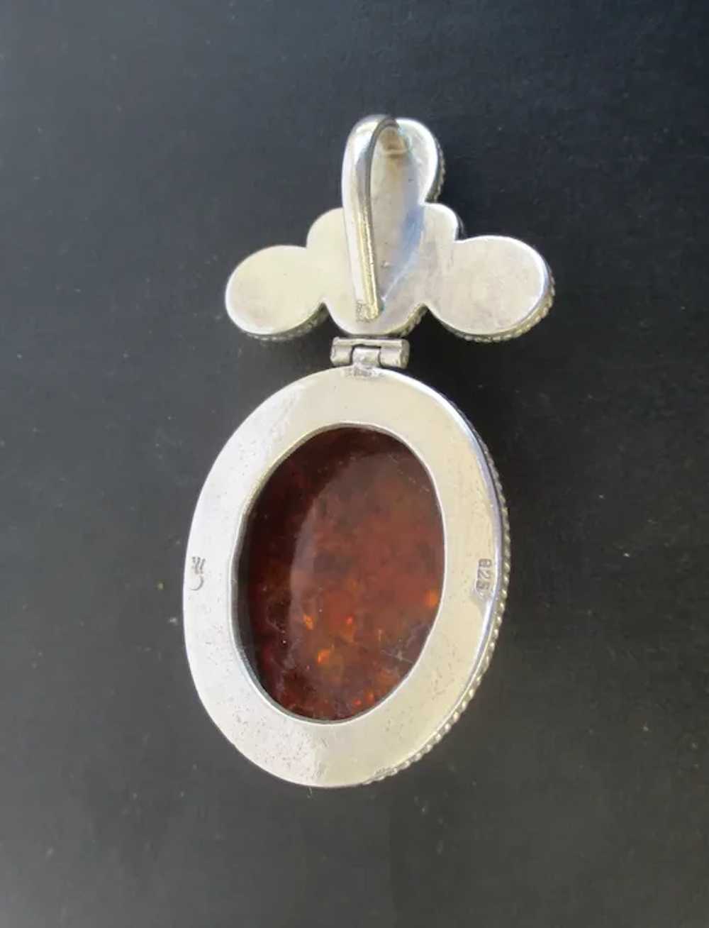 Sterling and Amber Pendant - image 4