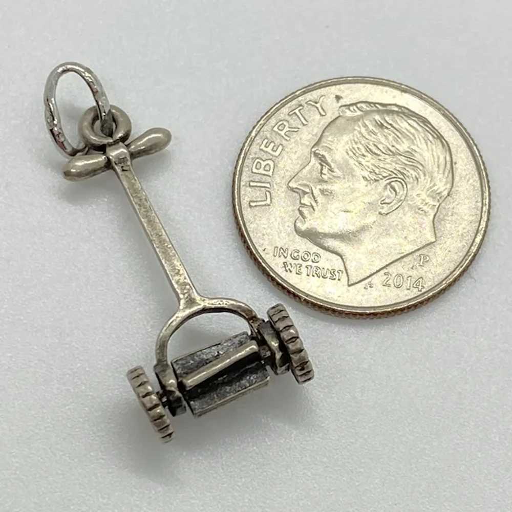 Rotary Push Mower Vintage Moving Charm Sterling S… - image 2