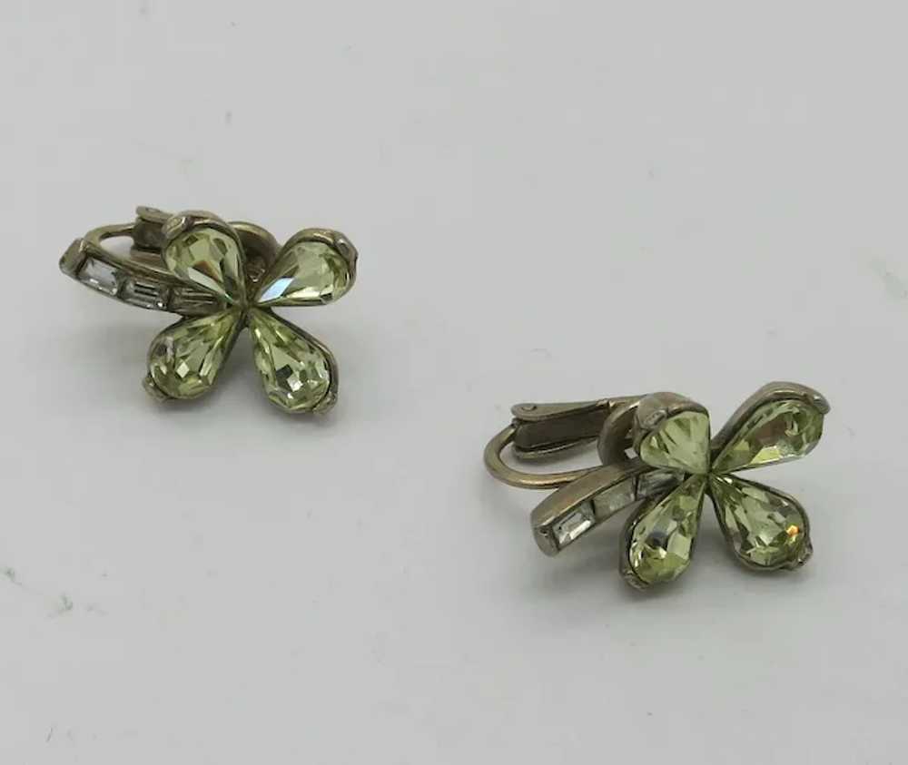 Trifari Alfred Philippe Clover Earrings Pat Pend … - image 3