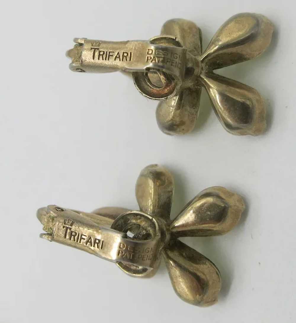 Trifari Alfred Philippe Clover Earrings Pat Pend … - image 5