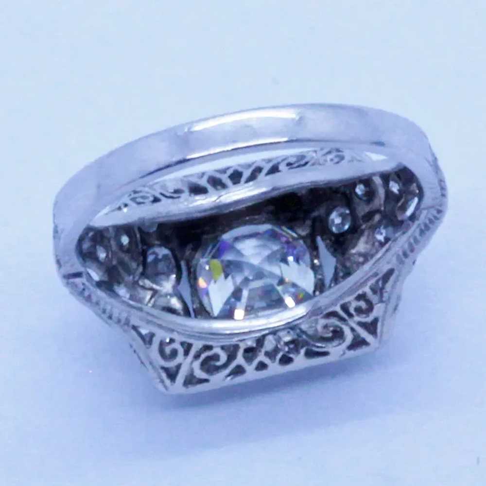 Vintage Art Deco Ring Asscher Cut E Diamond GIA P… - image 6