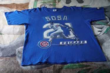 Stitches Chicago Cubs Team Color Bullseye Tie Dye T-Shirt X-Large