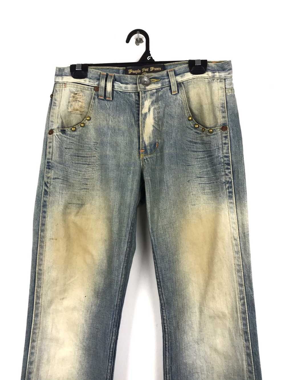 Japanese Brand × People For Peace Distressed Jean… - image 3