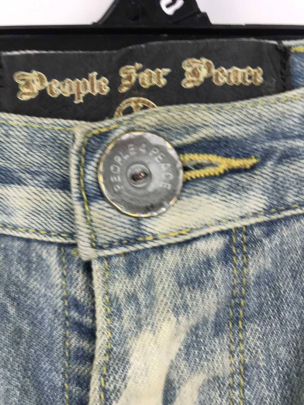 Japanese Brand × People For Peace Distressed Jean… - image 5