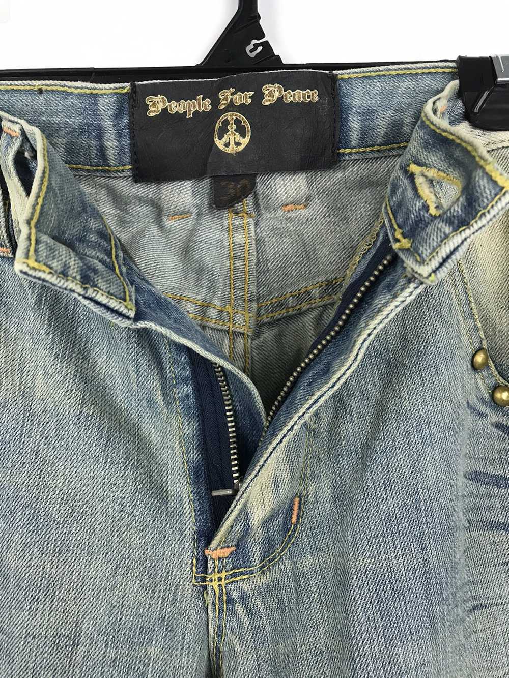 Japanese Brand × People For Peace Distressed Jean… - image 6