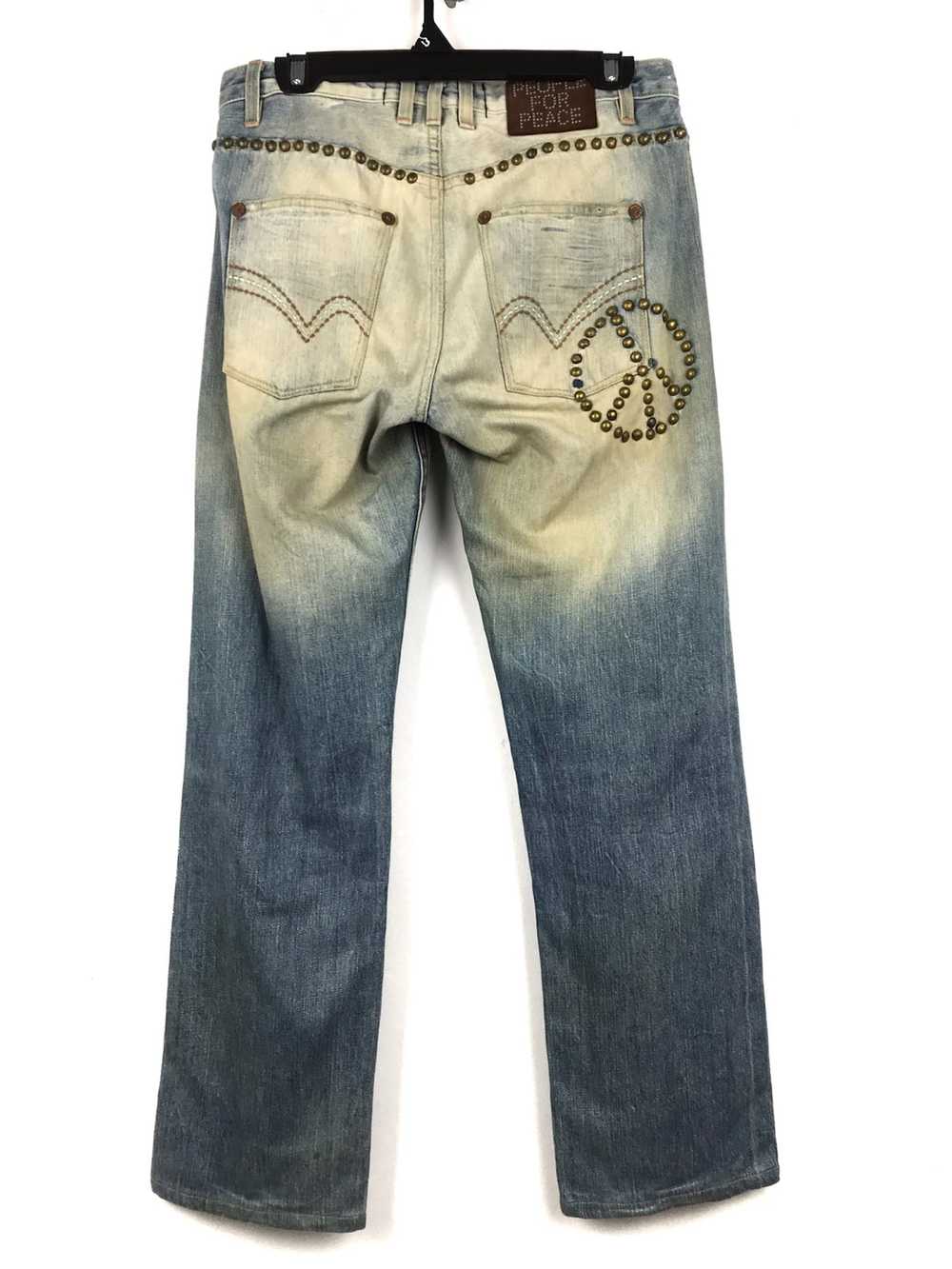 Japanese Brand × People For Peace Distressed Jean… - image 7