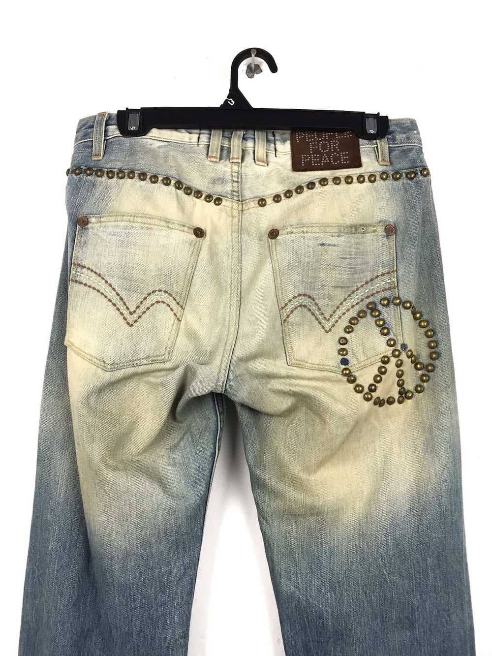 Japanese Brand × People For Peace Distressed Jean… - image 8